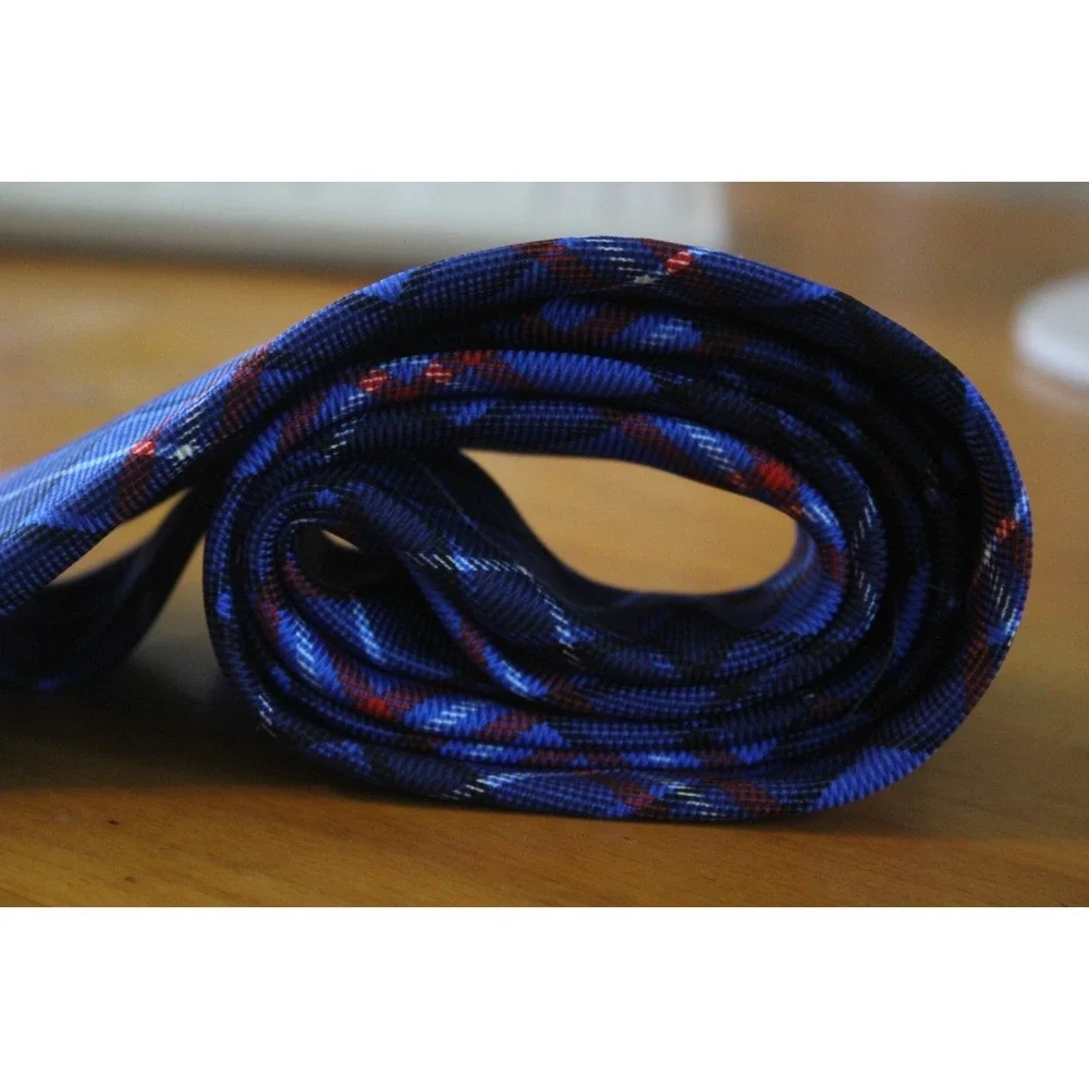CANTINI FIRENZE Handmade Italy Silk Tie Blue Red Black Plaid Mens Necktie